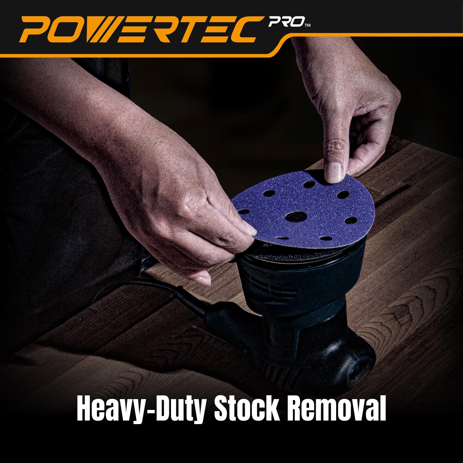 AC SHAPE オルタナティブ 5'7 POWERTEC PRO 45PK, 5 Inch 9 Holes Assorted Sanding Disc, 80/120